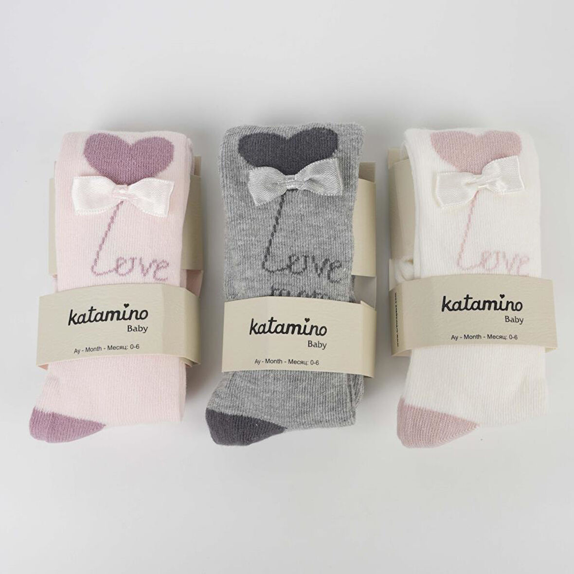 Katamino Sudan Aks Kız Bebek Külotlu Çorap K62302 Asorti