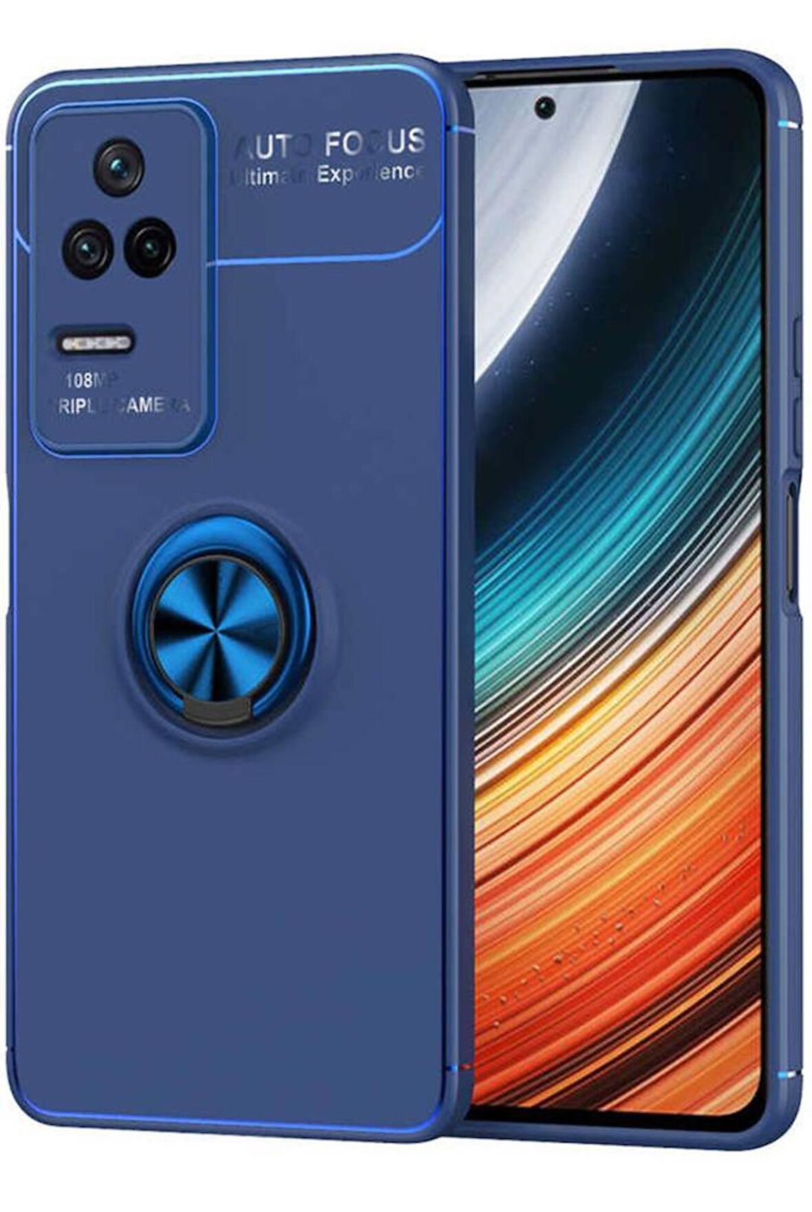 Xiaomi Poco F4 Kılıf Standlı Yüzüklü Manyetik Silikon