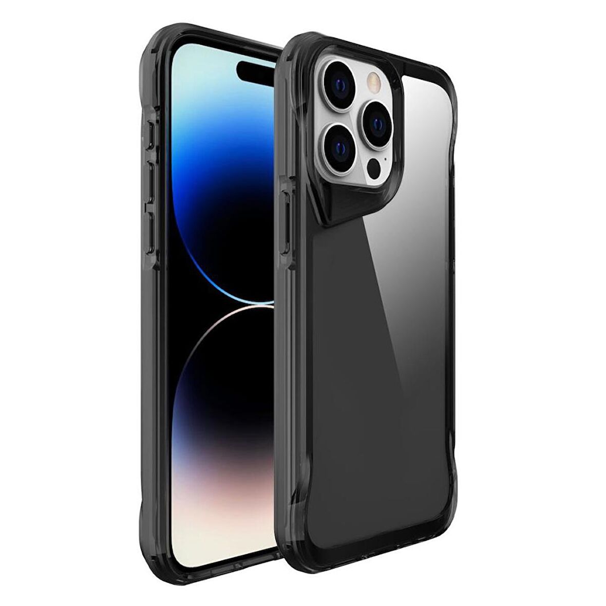 iPhone 15 Pro Max Kılıf Kamera Çıkıntılı Lüx Şeffaf Silikon 