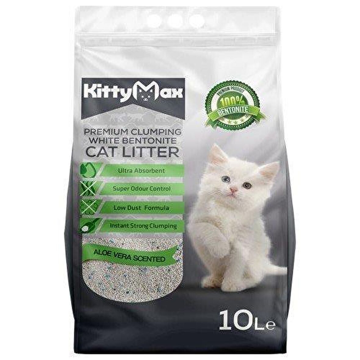 KittyMax Aloe Vera Kokulu Bentonit Kedi Kumu 10 Lt