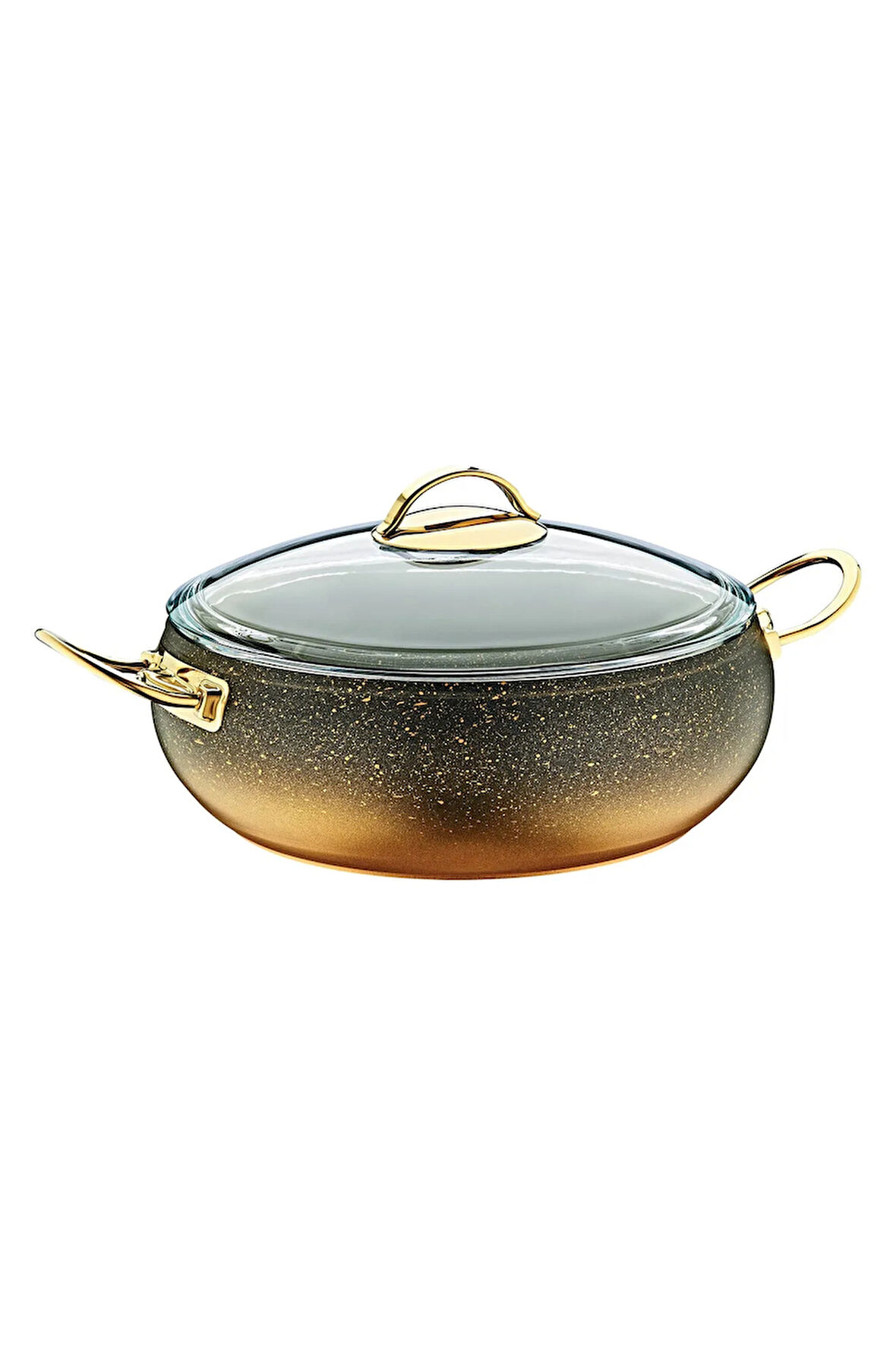 3341 2 Parça Bio Granit 26x7 Cm Tencere Gold Renk, Gold Detay