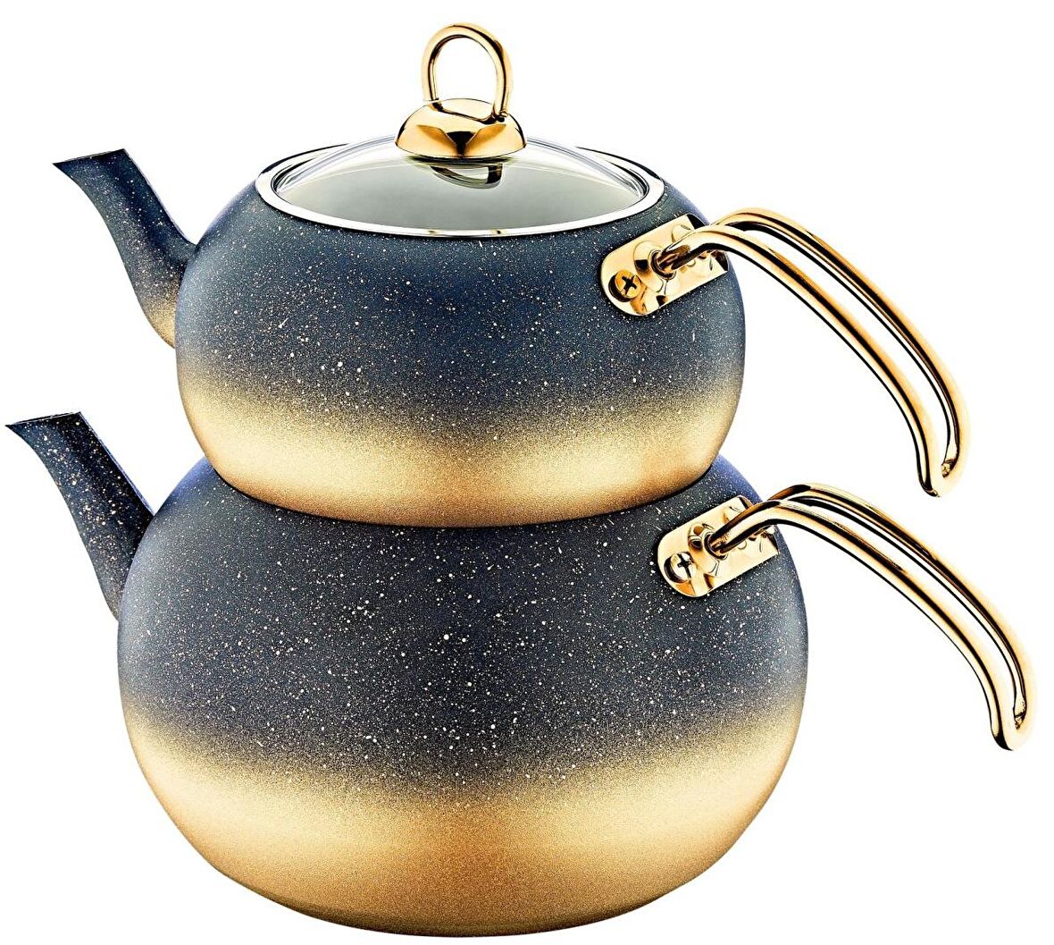 OMS 4 Parça Granit Küre Çaydanlık Orta Boy 8210MGOLD