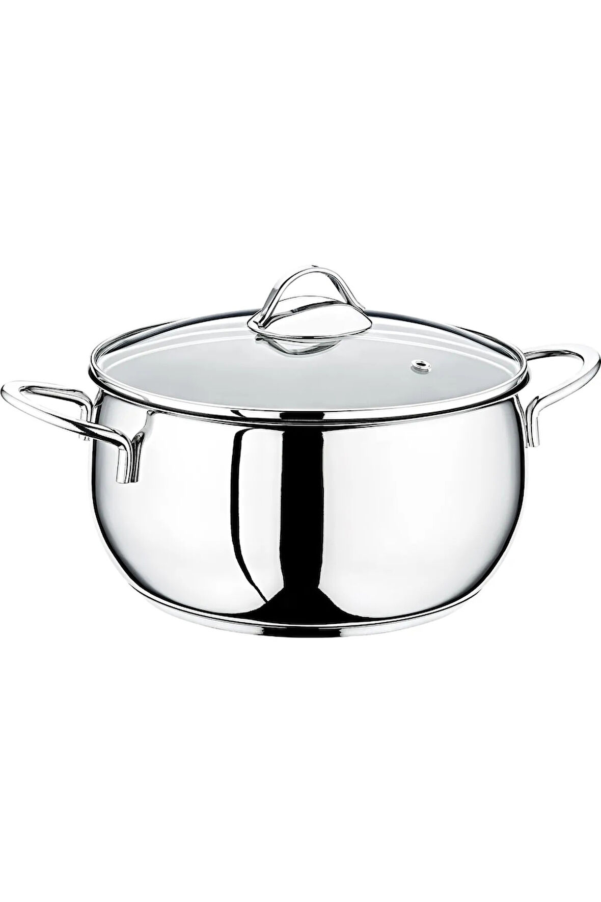 2060 Paslanmaz Çelik Yarım Küre Derin Tencere 20x10 Cm Sade