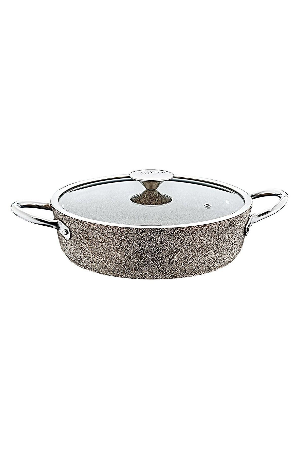 OMS 3316 Granit İndüksiyonlu 30 cm Karnıyarık Tencere Kumbeji