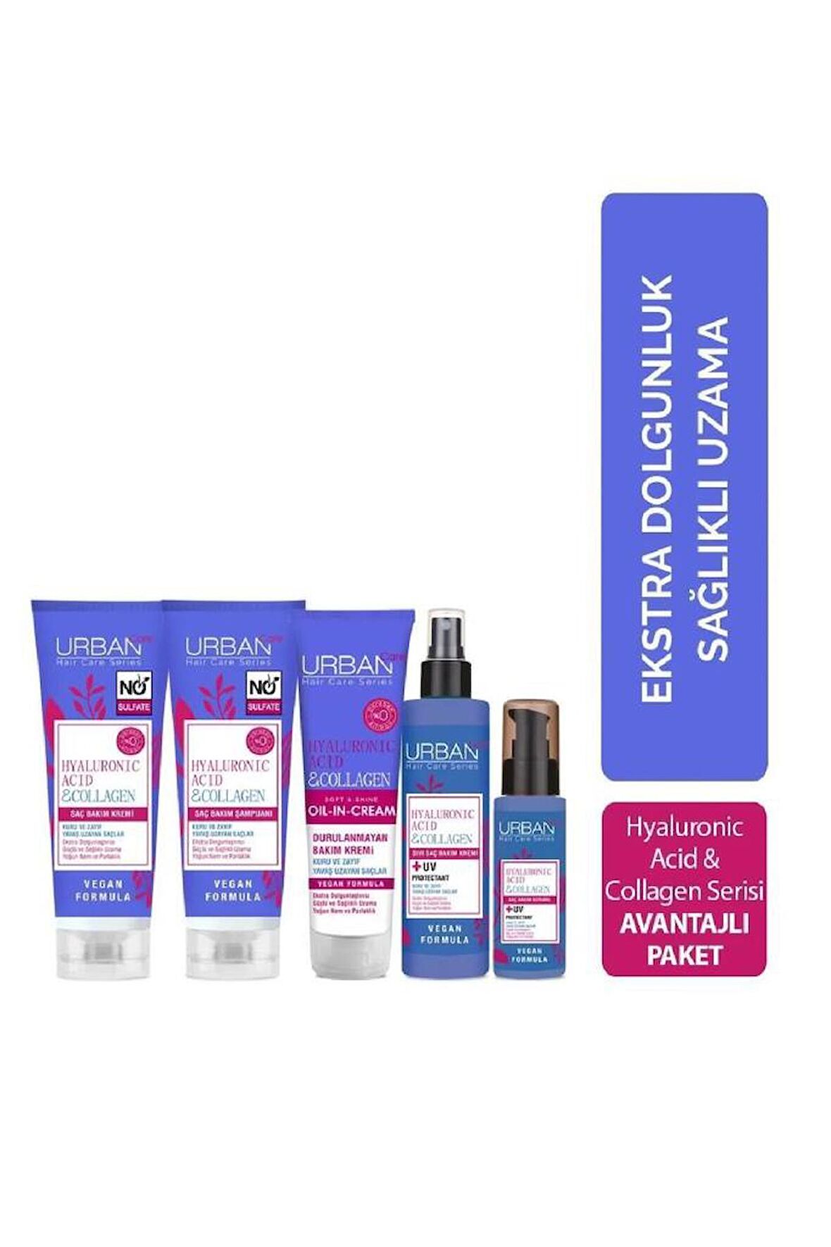 Urban Care Hyaluronic Acid & Collagen Serisi Şampuan-saç Krem-ssk-serum-7/24 Set