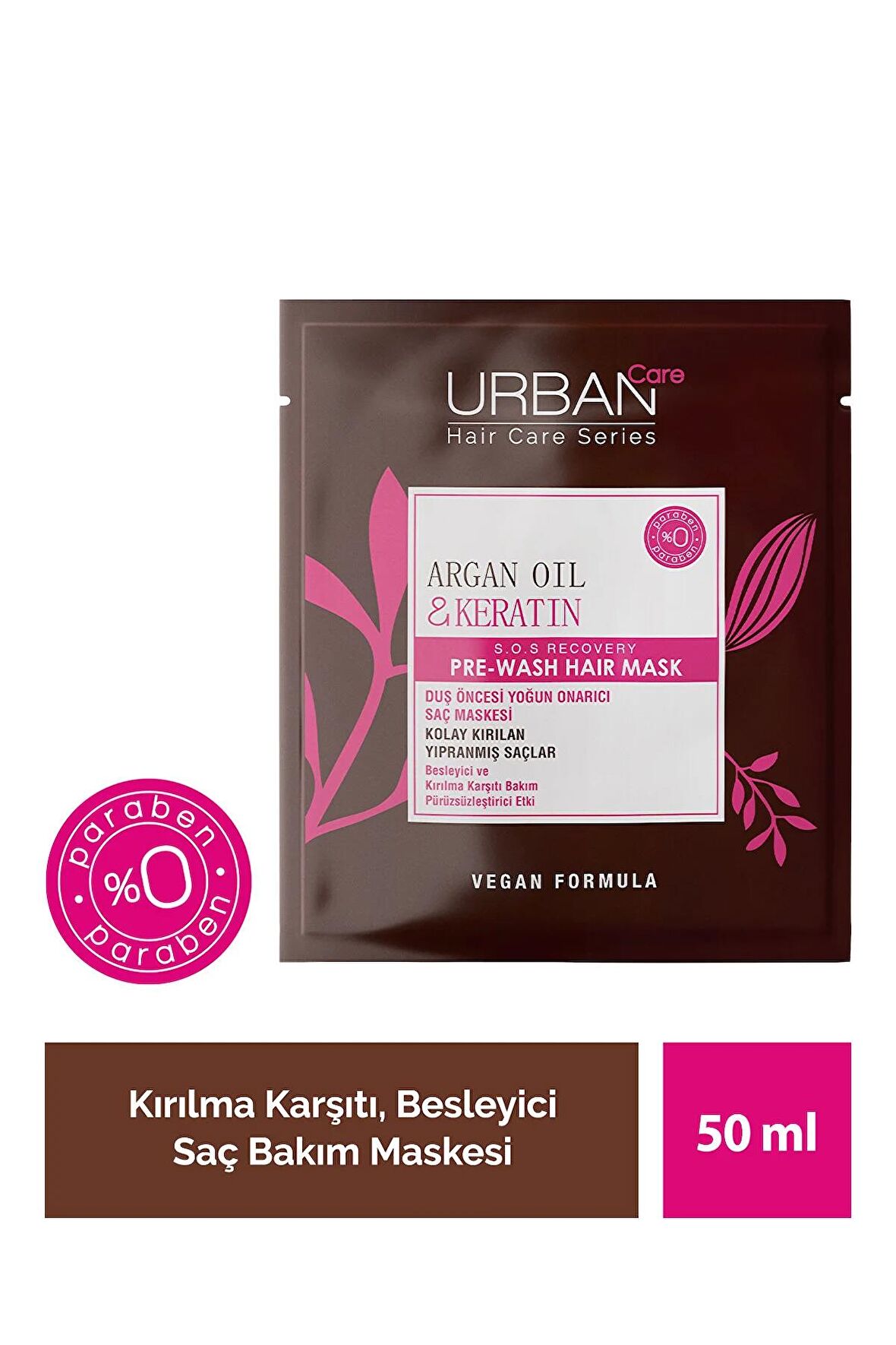 Urban Care Argan Oil & Keratin Duş Öncesi Saç Bakım Maskesi 50 ml