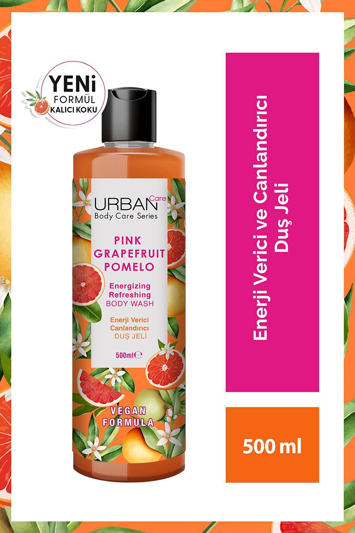 URBAN Care Pink Grapefruit & Pomelo Canlandırıcı ve Nemlendirici Duş Jeli 500 ml