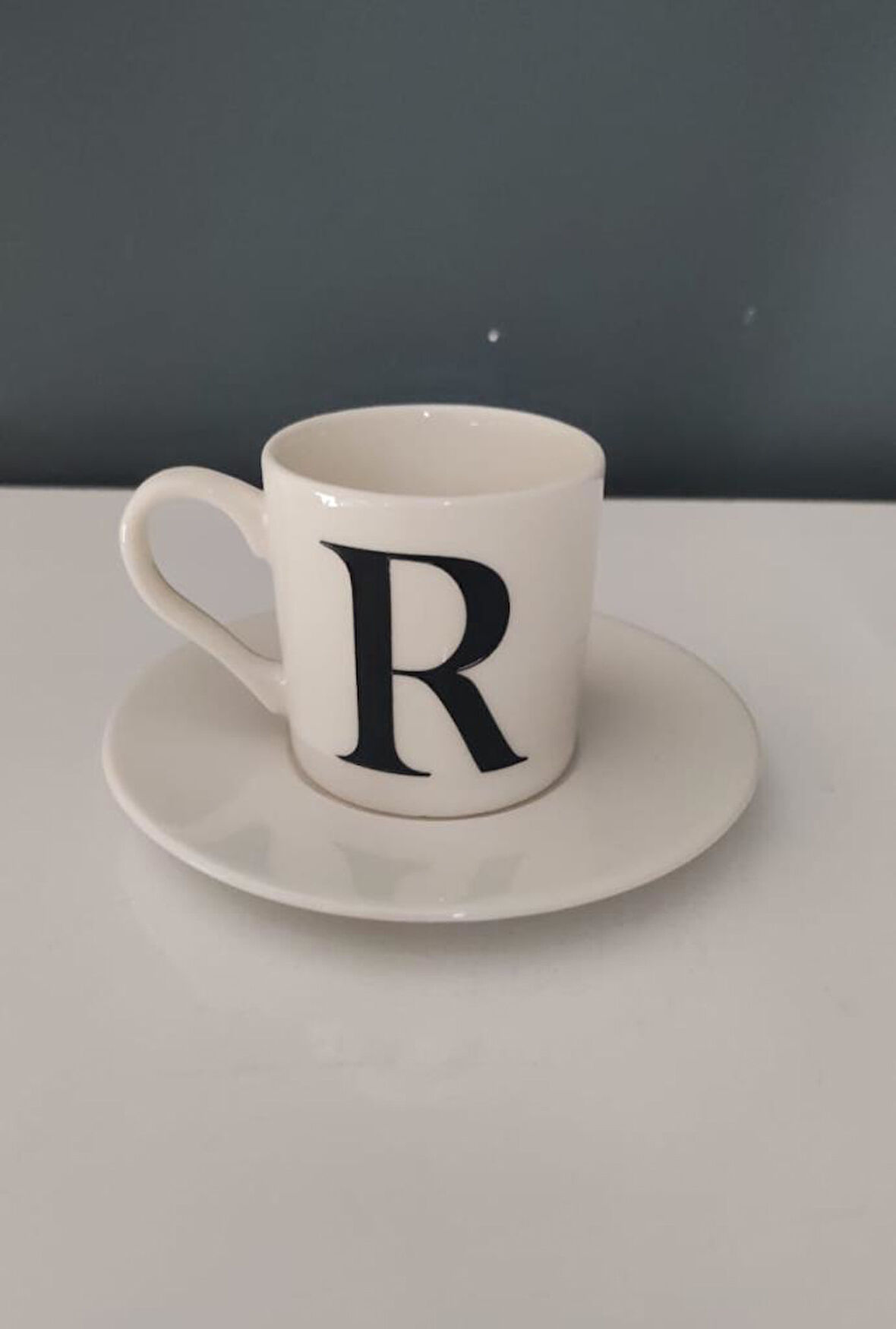 DECORIUM KUM R HARFLİ KAHVE FİNCANI