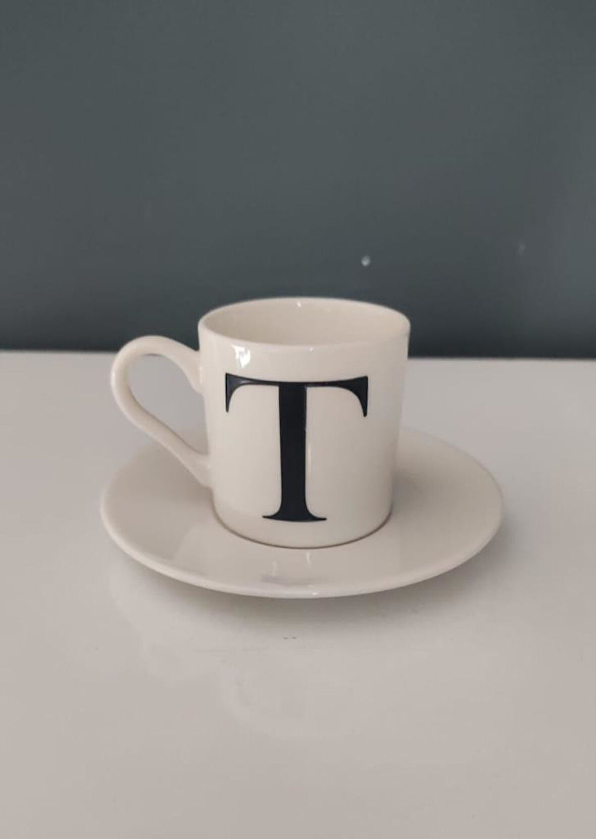 DECORIUM KUM T HARFLİ KAHVE FİNCANI