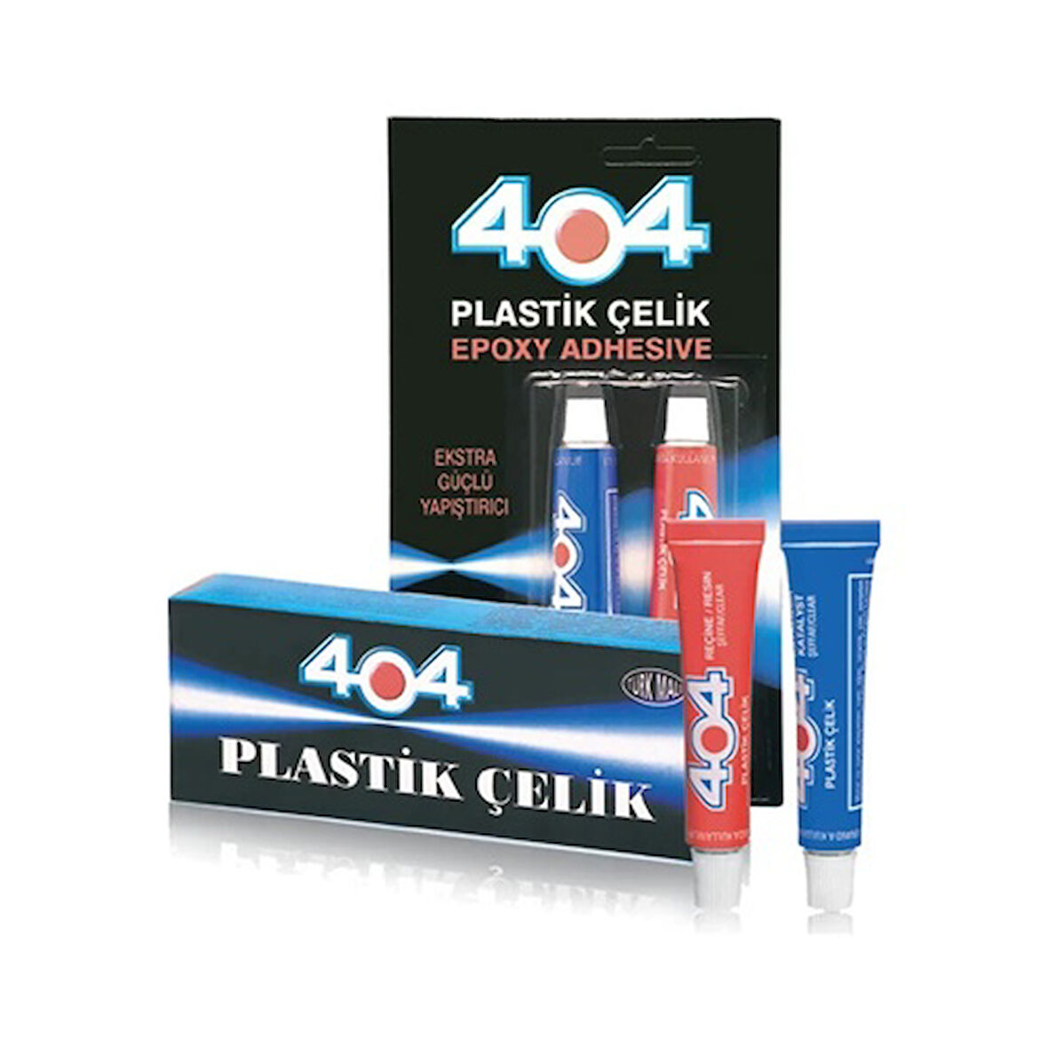 404 Plastik Çelik Şeffaf Yapıştırıcı 16Gr 3 adet