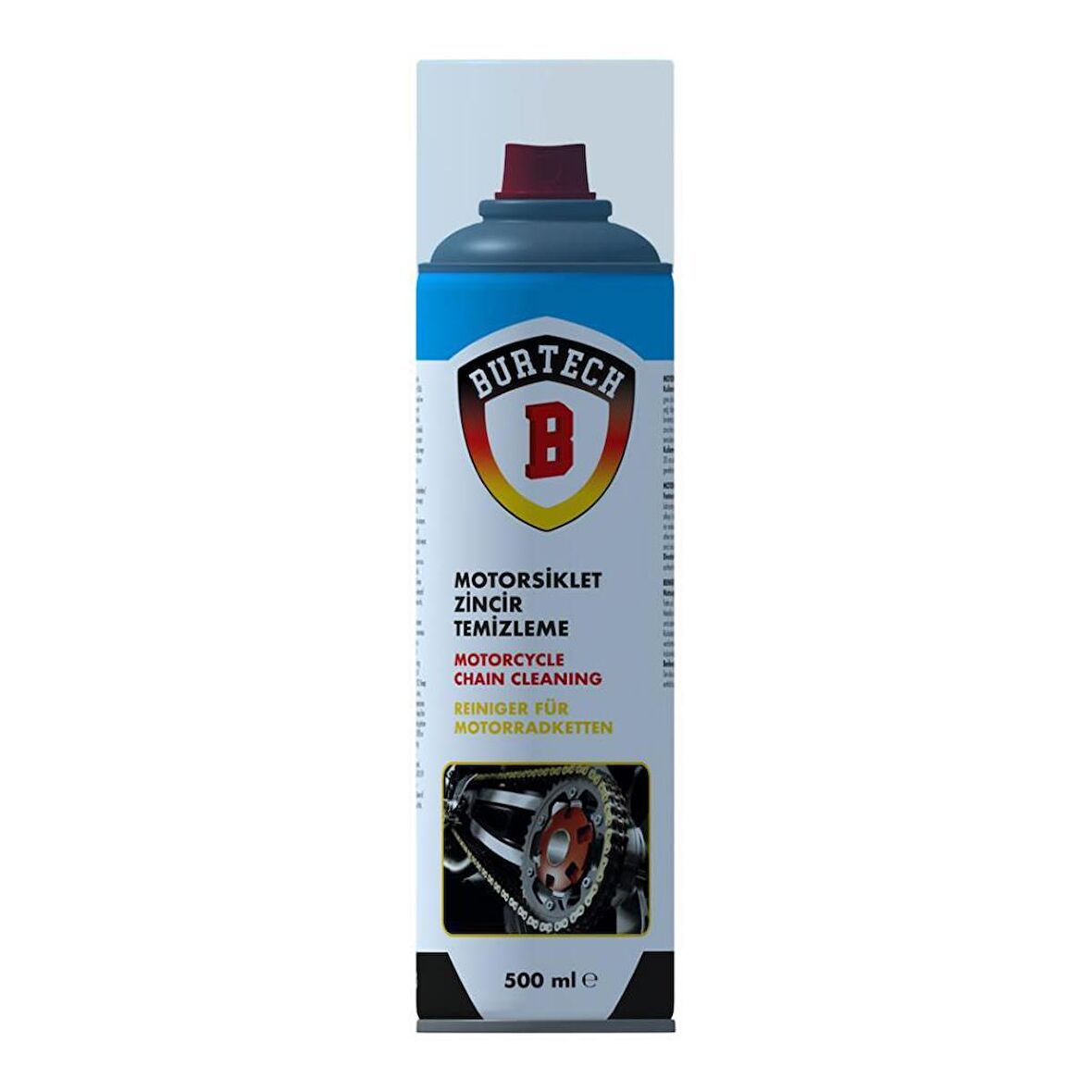 Burtech Motosiklet Zincir Temizleme Sprey 500 Ml Chain Clean