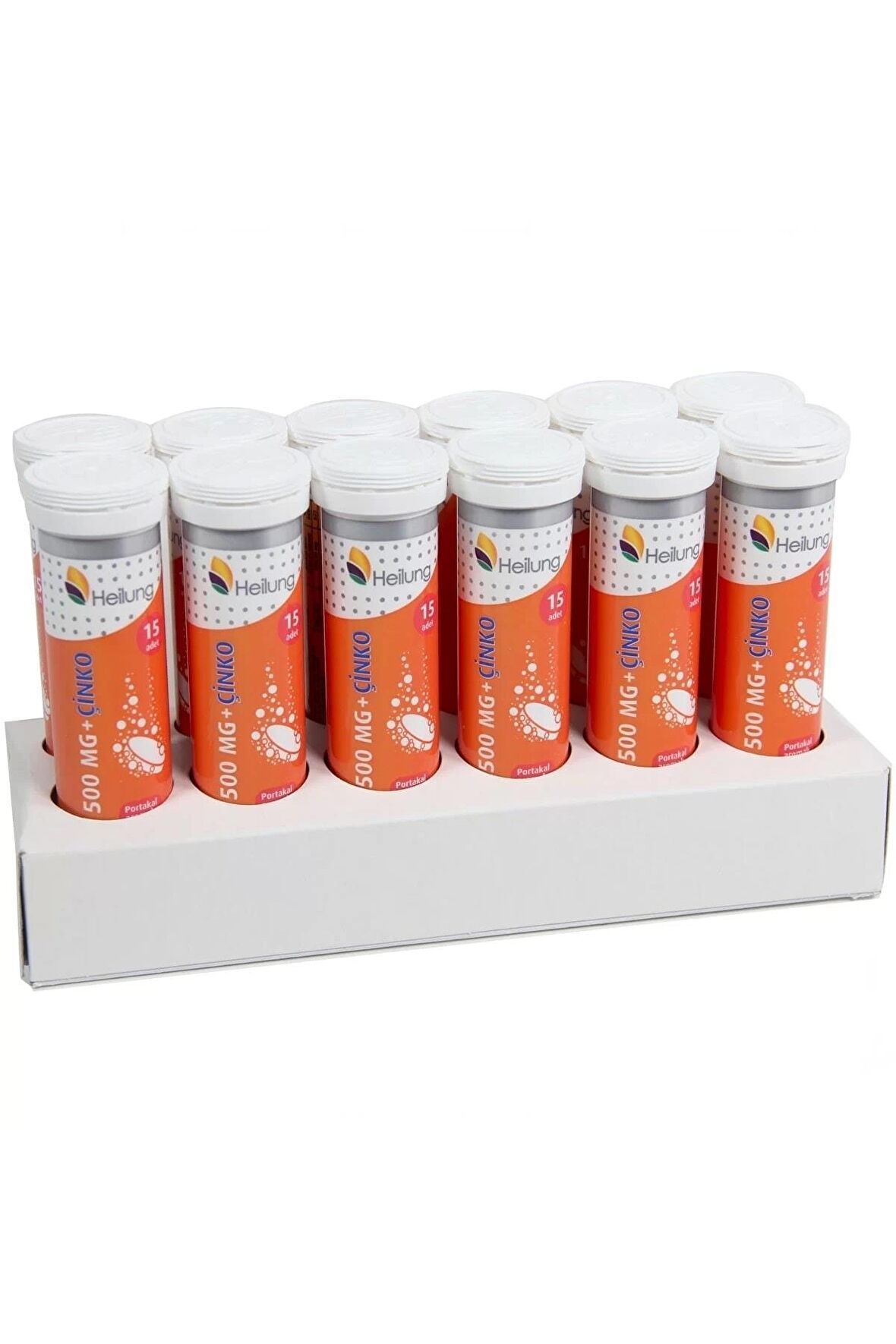 HEİLUNG VİTAMİN C 500 MG ÇİNKO 15 EFERVESAN TABLET - 12'Lİ STAND