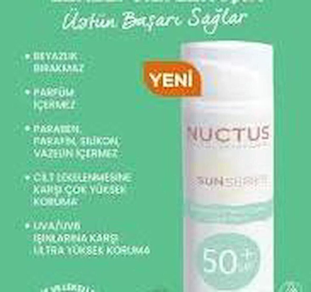 NuctusGüneş Kremi 50+ Spf Uva/uvb 50 Ml Lekeli Ciltler Için