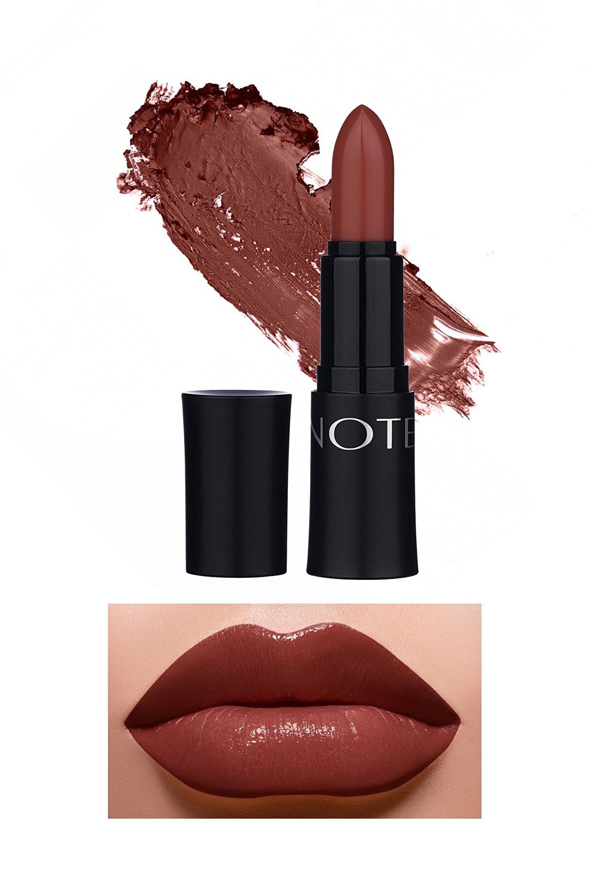 Note Mattemoist Lipstick Mat Bitişli Ruj 314 Mocha Rain - Kahverengi