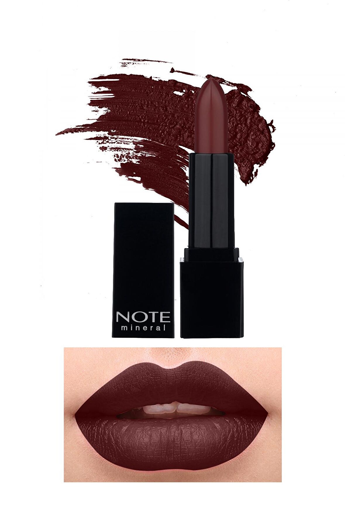 Note Semi Matte Lipstick Ruj 06 Berry Brown