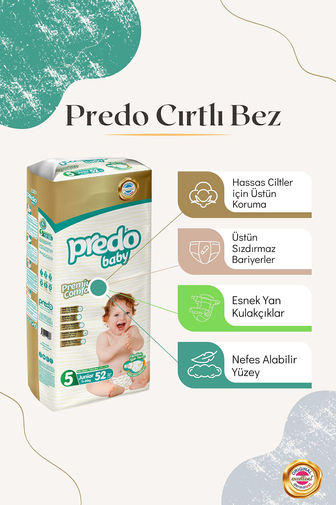 Predo Çocuk Bezi Jumbo Paket Maxi 60 Lı