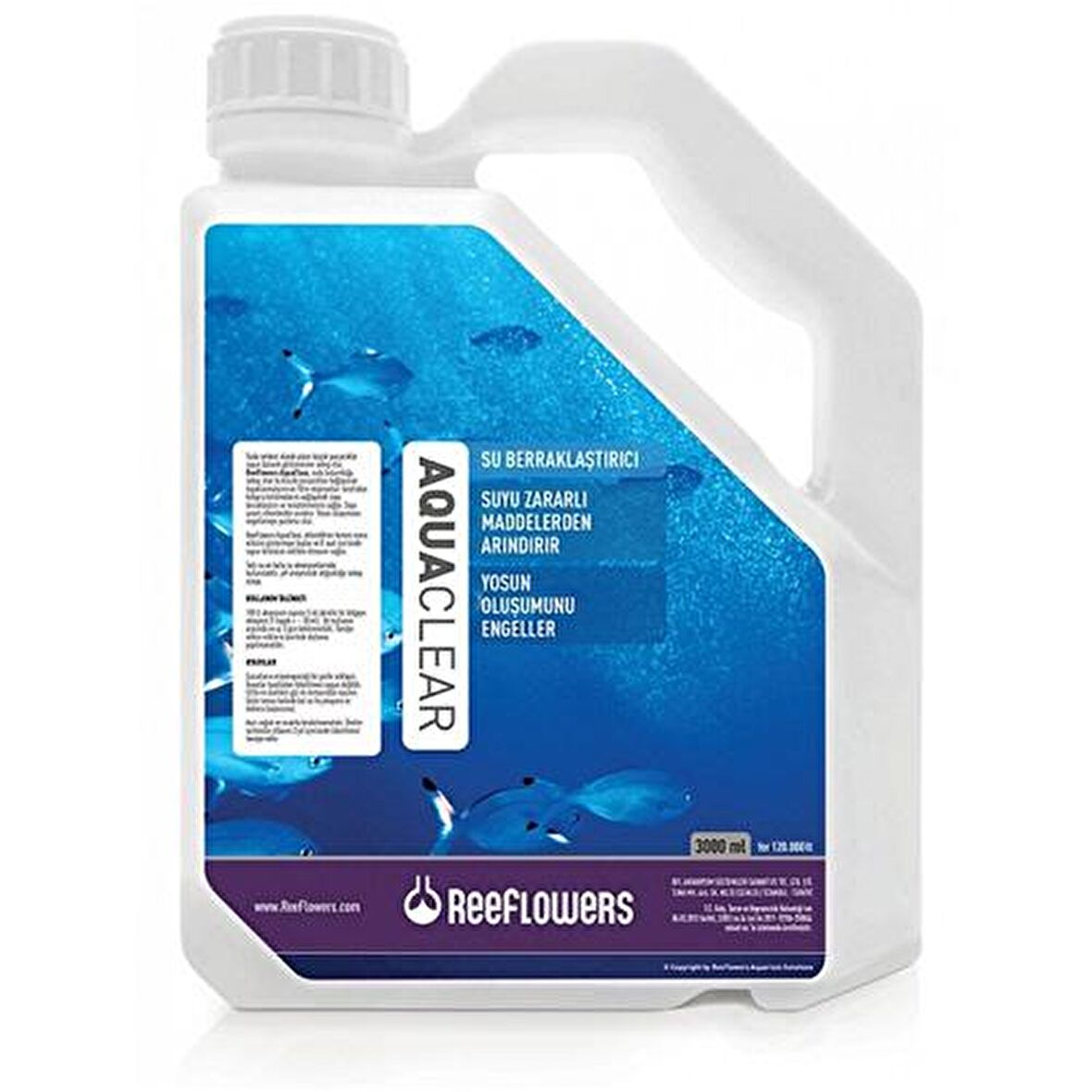 ReeFlowers AquaClear Akvaryum Su Düzenleyici Berralaştırıcı 3 L.