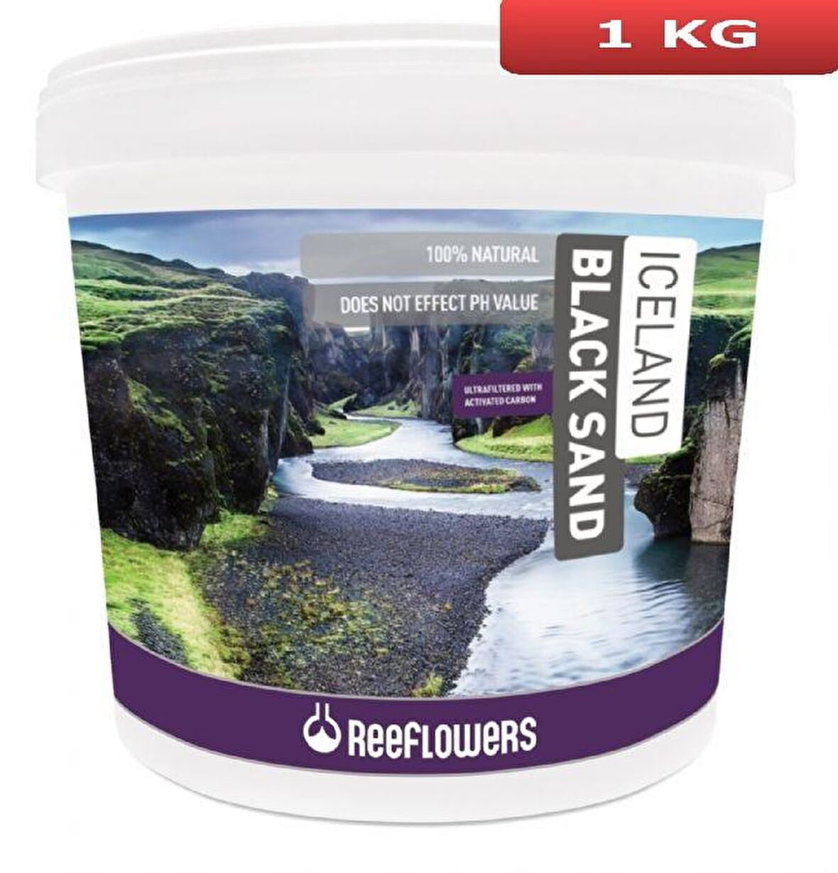 ReeFlowers Iceland Black Sand Akvaryum Kumu (1-2 Mm) 1 Kg IBS25K1-1