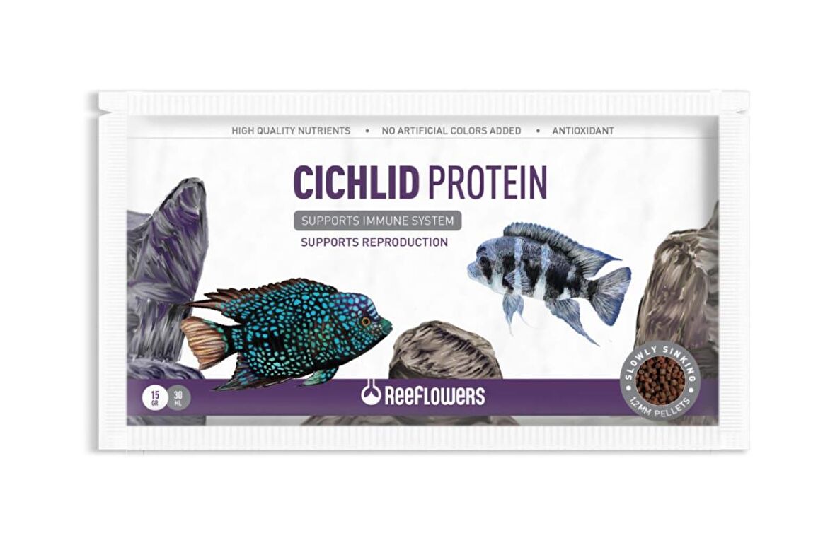 ReeFlowers Cichlid Protein Ciklet Balık Yemi 15 Gr