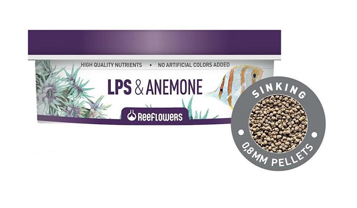 Reeflowers LPS-Anemone Pellet Mercan Besini Pelet Form 0,8mm 150ml