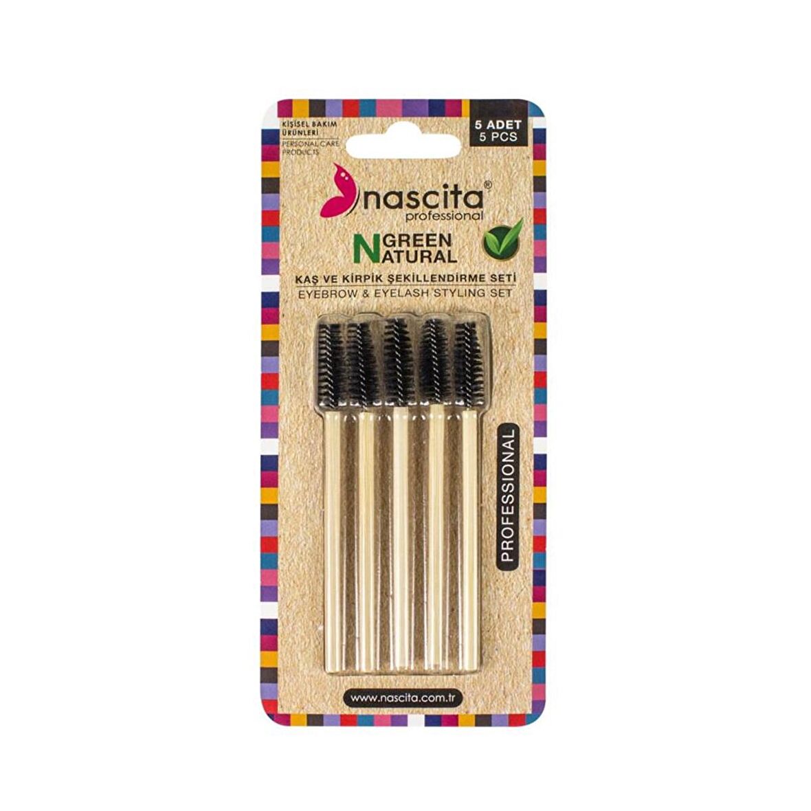 Nascita Green Natural Bambu Maskara Fırçası Seti - 08