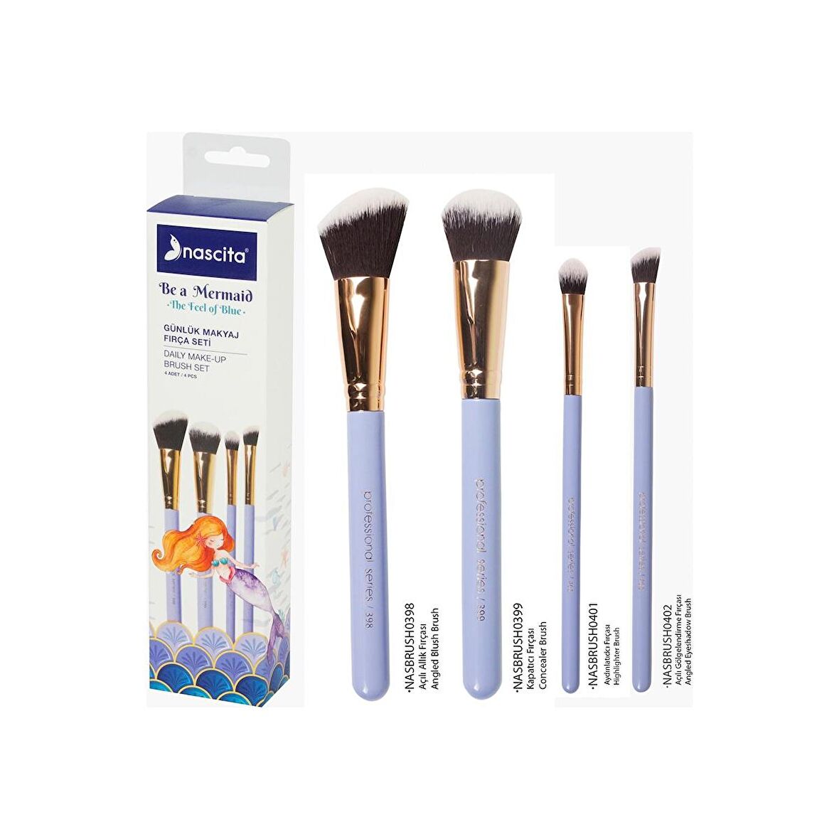 Nascita Be a Mermaid Deniz Kızı Serisi Günlük Makyaj Fırça Seti - 88