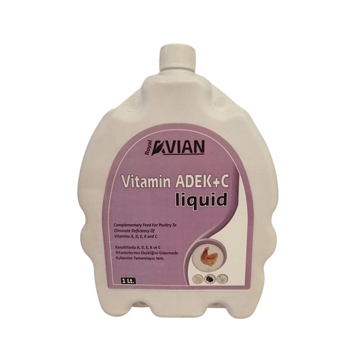 Royal İlaç Vitamin ADEK+C 1Lt. Kanatlı Hayvanlar İçin Vitamin Ve Mineral Destekleyici Yem