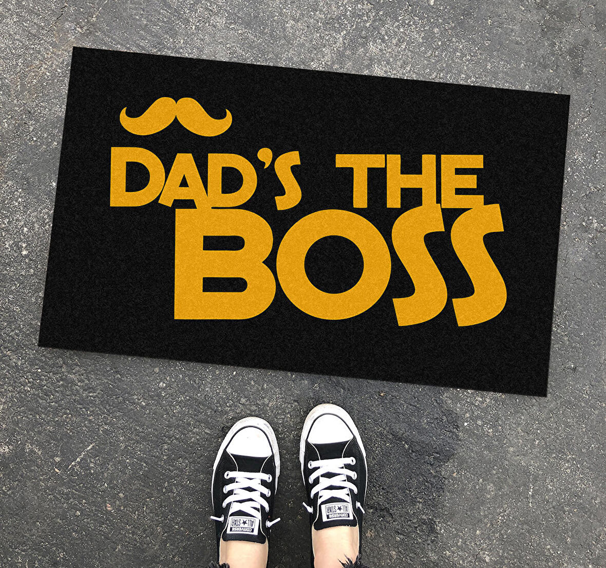 Dad is The Boss Tasarım Kapı Önü ve Ev İçi Paspas 45x75 cm