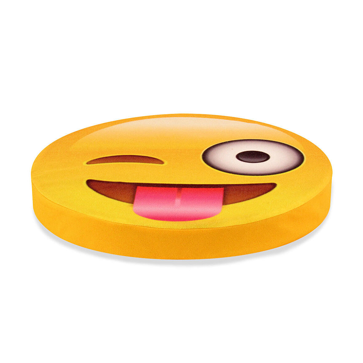 Şımarık Emoji Tasarım Daire Yastık Minder Ø40