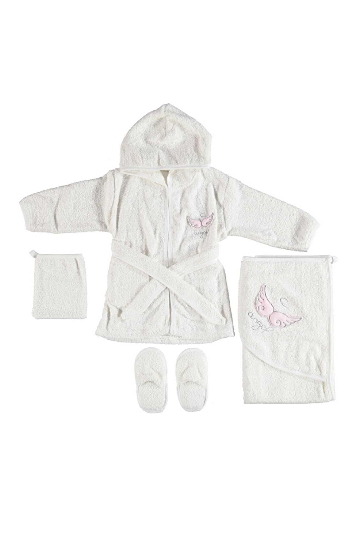 66259 Bornoz Takımı Angel Pembe