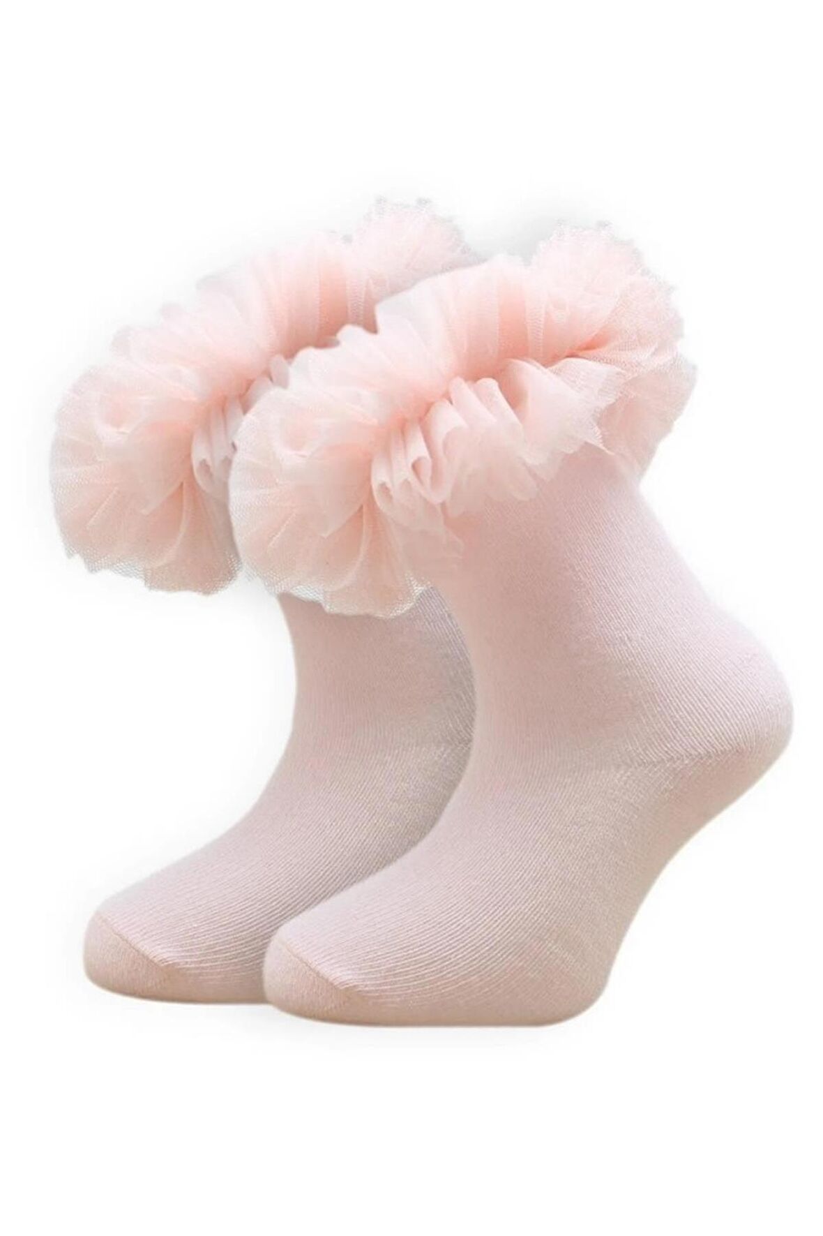 Bibaby Organik Çorap Soket New Tulle Pembe