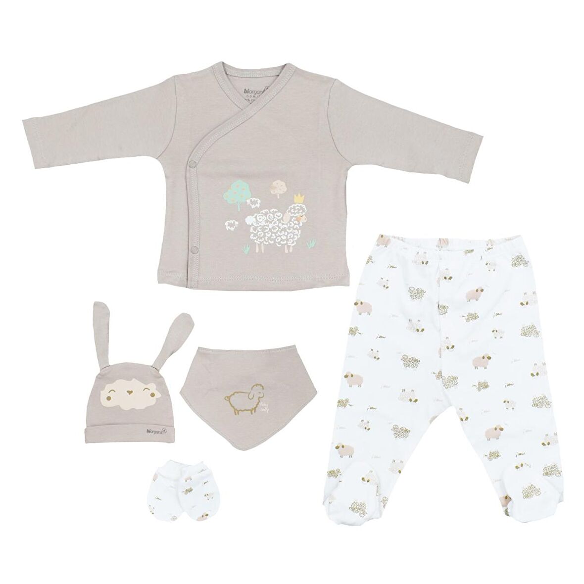 Bibaby Biorganic Curly Sheep 5'Li Set 62266 Bej