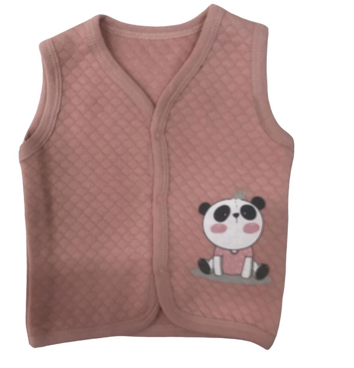 Bibaby Yelek Kapitone Live Pandas Pembe