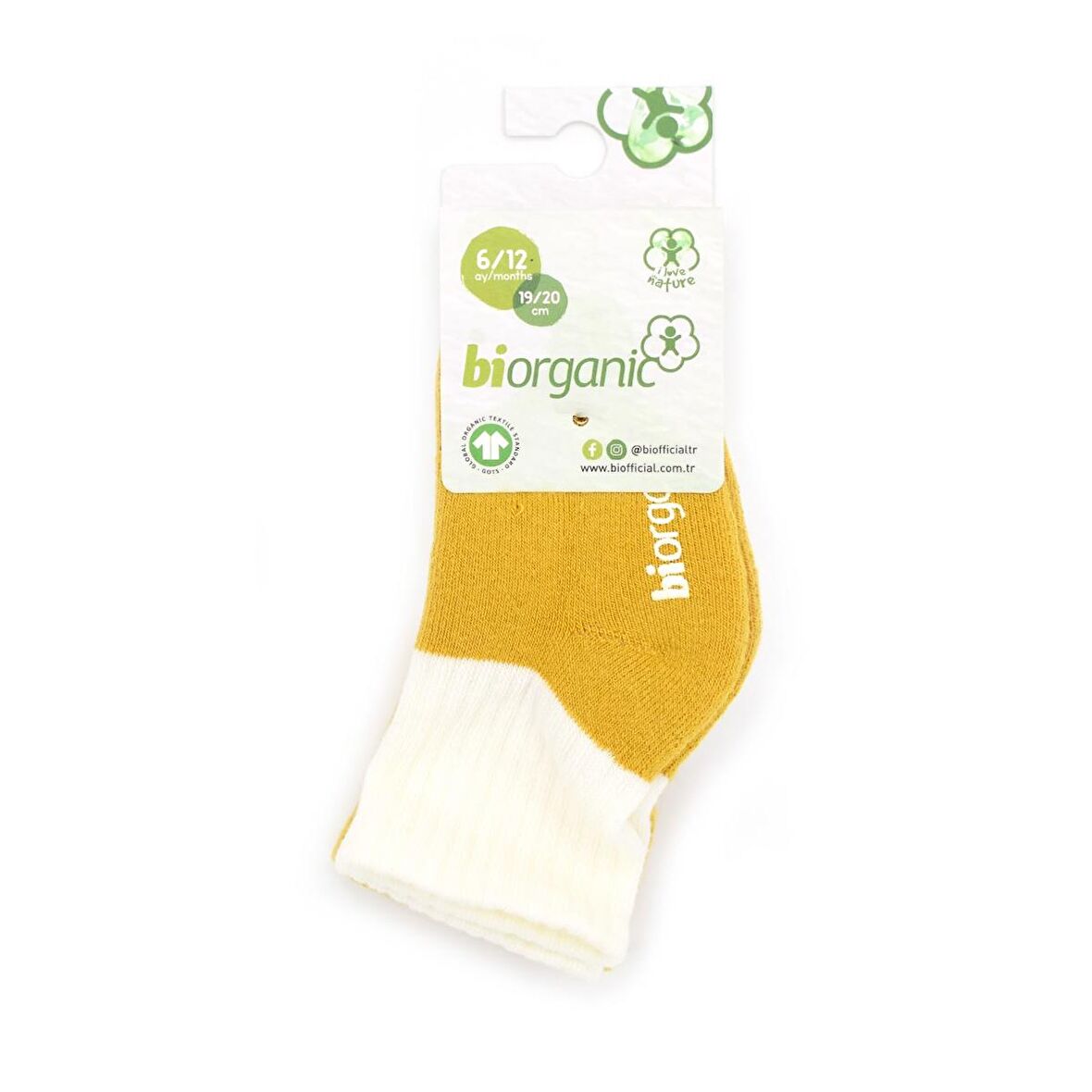 Biorganic Colurs 2'li Havlu Kaymaz Bebek Çorabı 68480