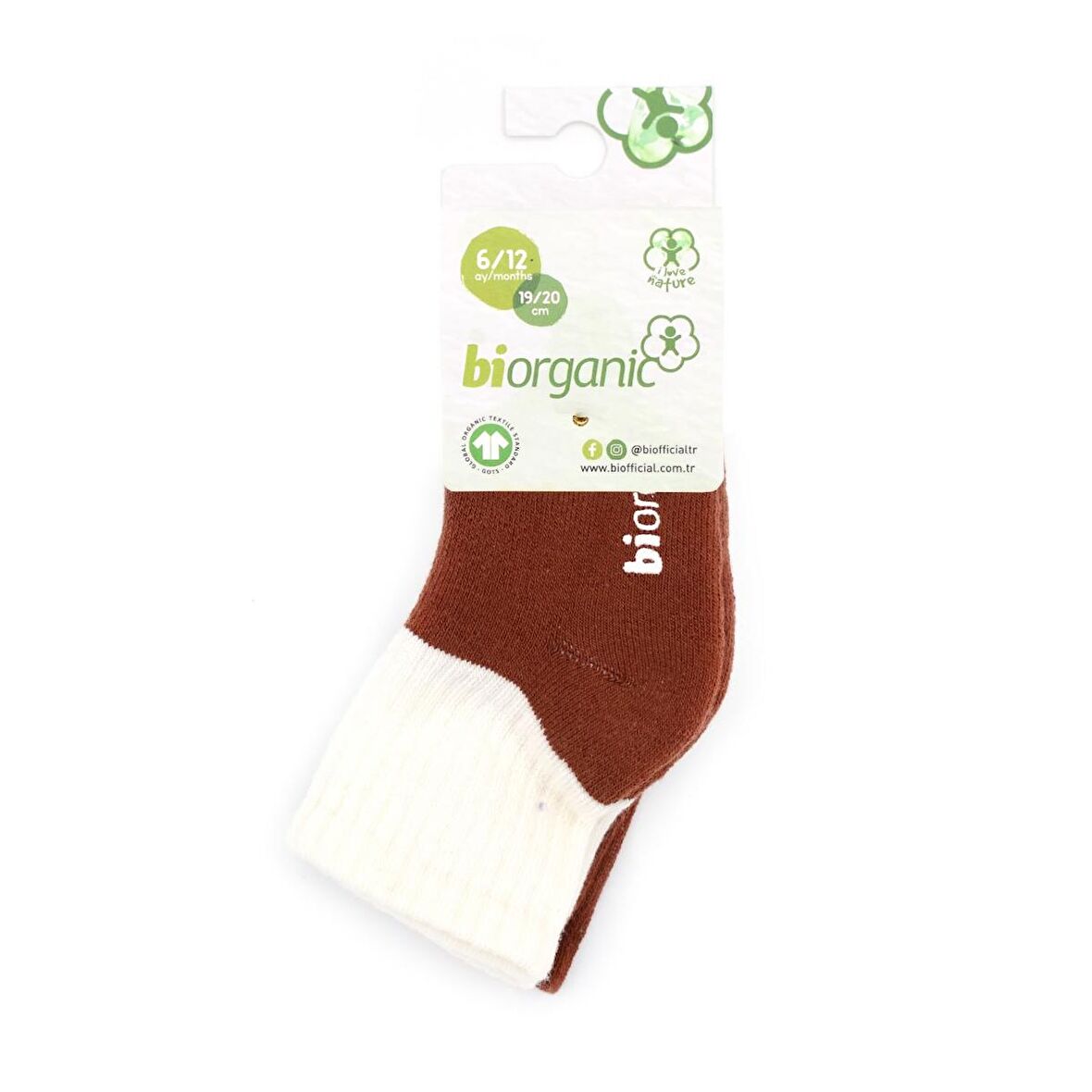 Biorganic Colurs 2'li Havlu Kaymaz Bebek Çorabı 68480