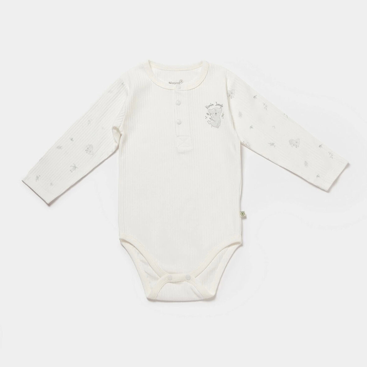 Bibaby Biorganic Koala Jungle Uzun Kol Bebek Body 56973 Gri