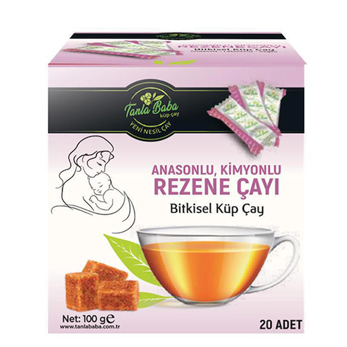 TanlaBaba Sargılı Anasonlu Kimyonlu Rezene Bitki Çayı 100gr (20 ADET) Doğal Çay Bitkisel Çay Küp Çay