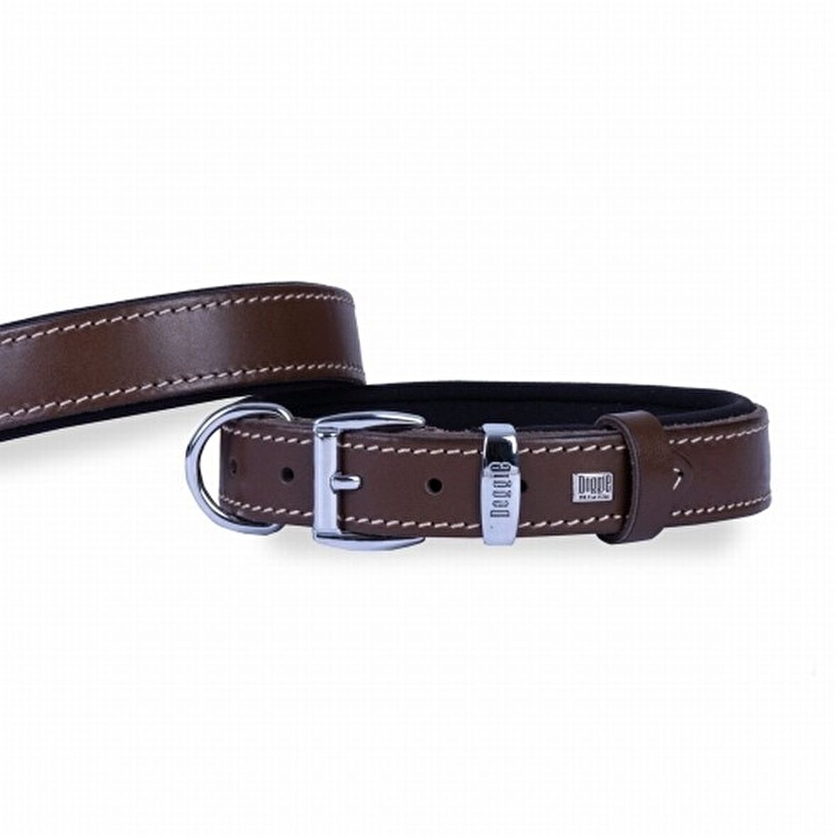 Doggie Konfor Deri Sade Boyun Tasması Kahverengi 3x42 50 Cm 