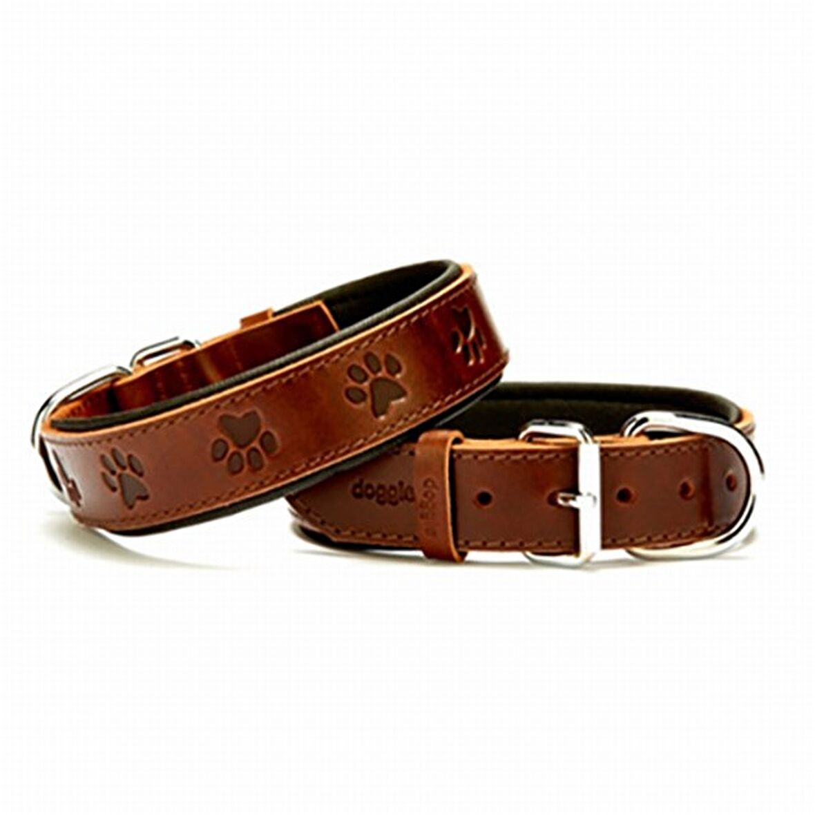 Doggie Comfort Deri Boyun Tasması Kahve 3x55 Cm 