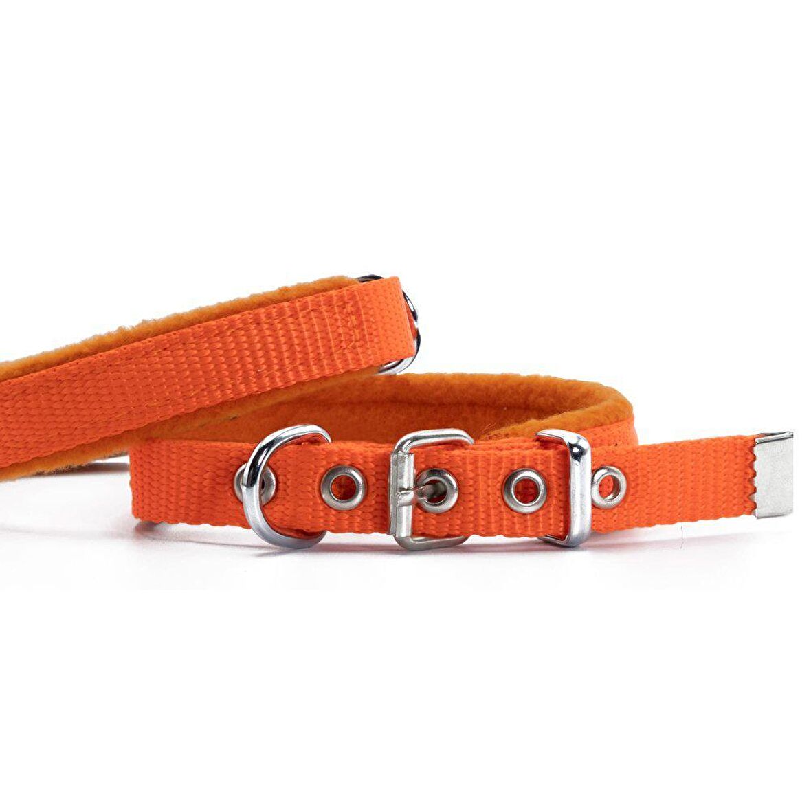 Doggie Polar Dokumadan El Yapımı Köpek Boyun Tasması 1,5x20-25cm Turuncu