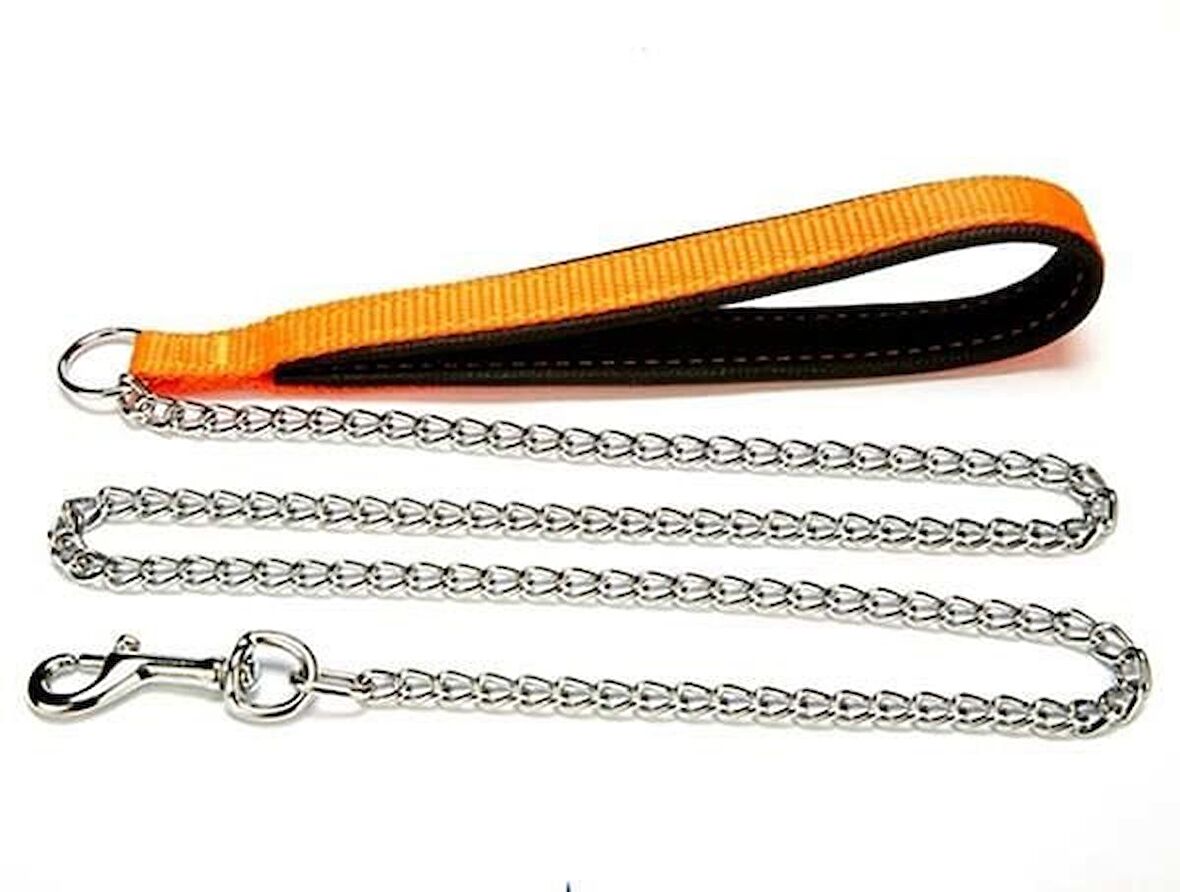 Doggie Comfort Dokuma Köpek Gezdirme Tasması Medium Turuncu 2x110 Cm