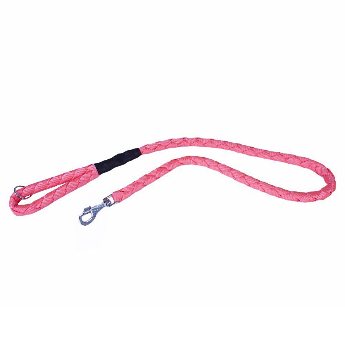 Doggie Dokumadan El Yapımı Örgülü Köpek Gezdirme Kayışı M-2,5x120cm Pembe
