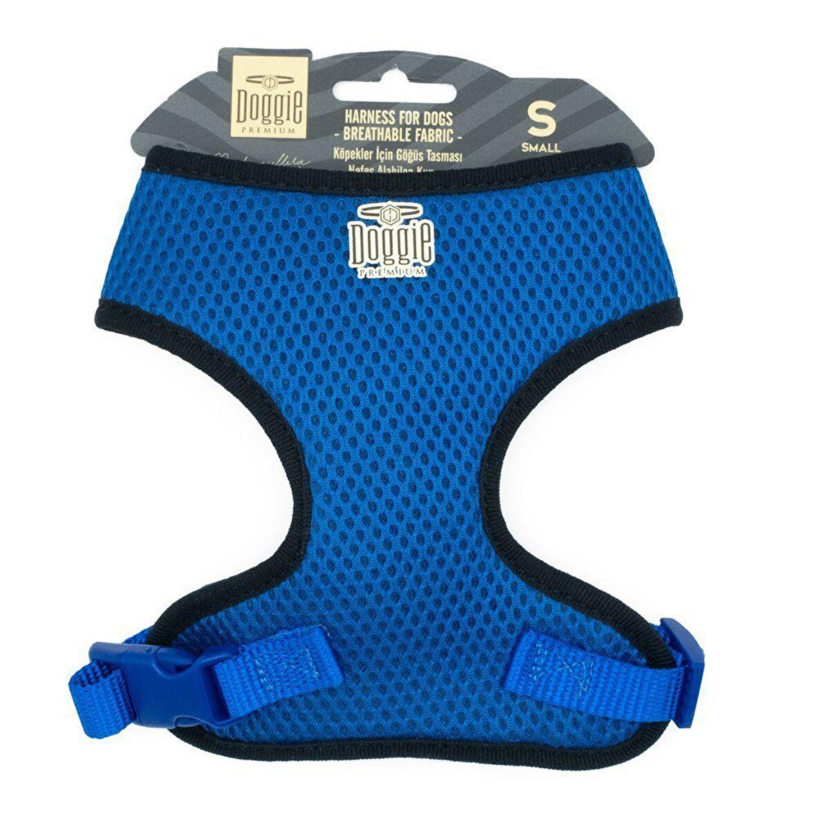 Doggie Dokuma Havalı Junıor Göğüs Tasması Royalblue 1,5x25-35 Cm 