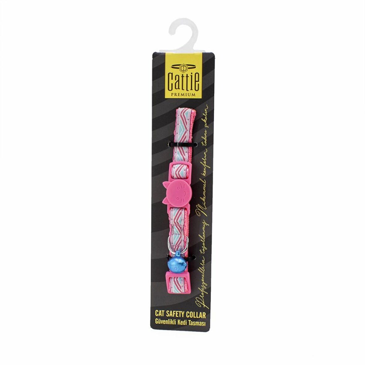 Cattie Ayarlanabilir Kedi Boyun Tasması 1 cm x 30 cm Pembe