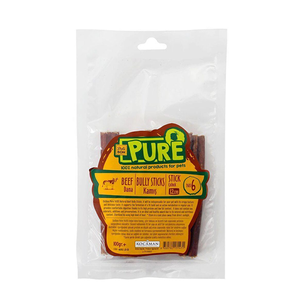 Delibon Pure Dana Kamış Etli Yetişkin Ödül Çubuğu 100 gr 