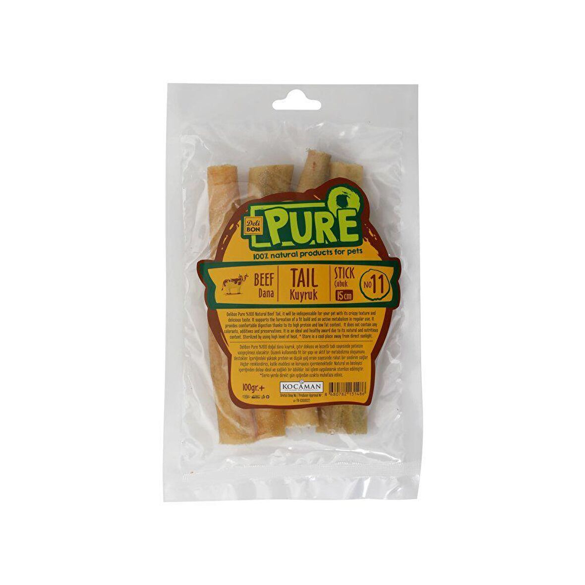 Delibon Pure Dana Kuyruk Etli Yetişkin Ödül Çubuğu 100 gr 