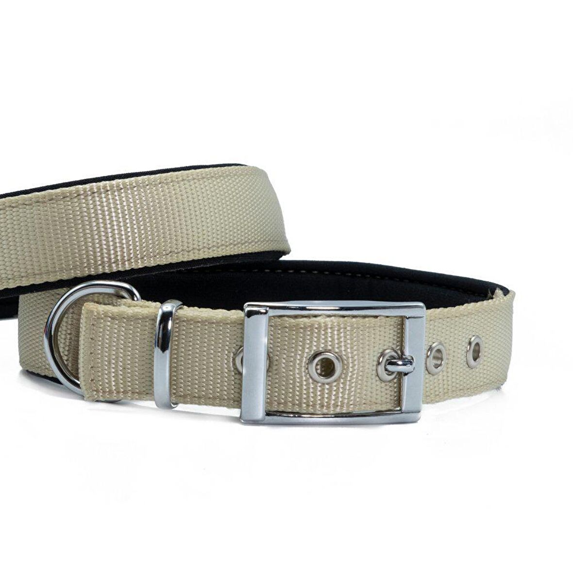 Doggie Elit Dokumadan El Yapımı Köpek Boyun Tasması 2,5x42-50cm K.Haki