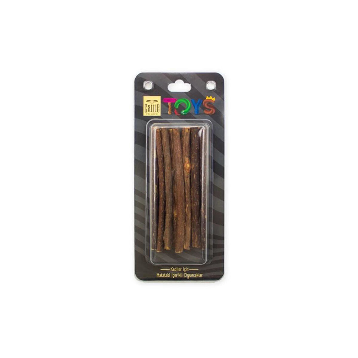 CATTİE MATATABİ İÇERİKLİ KEDİ OYUNCAĞI İNCE ÇUBUK 12CM 15Lİ