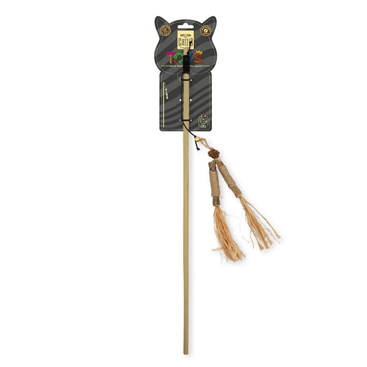 CATTİE MATATABİ İÇERİKLİ KEDİ OYUNCAĞI ZİLLİ OLTA 50CM