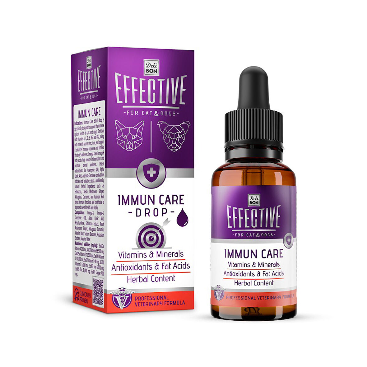 DELİBON EFFECTİVE KEDİ VE KÖPEK TAKVİYE ÜRÜNLERİ BAĞIŞIKLIK SİSTEM SAĞLIĞI 50ML